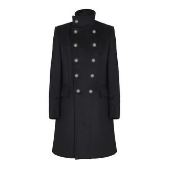 Balmain Hombre, Abrigos, Negro, Talla: XL