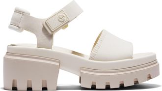 Timberland Womens Everleigh Backstrap Sandal - Off-White Leather - Size UK 7.5