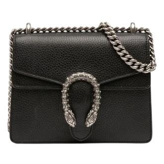 Gucci Pre-owned Mini Dionysus - Dames - Vintage Schoudertas - Zwart - ONE Size - Leer - Vintage