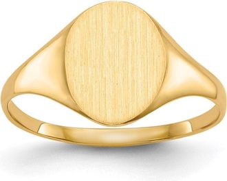 Diamond2Deal 14k Yellow Gold Closed Back Signet Ring