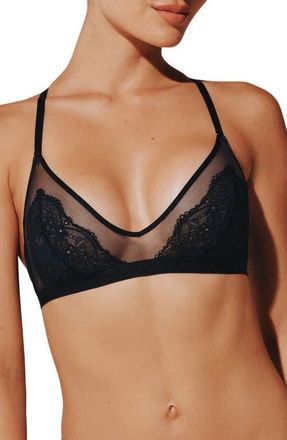 Thirdlove All Day Lace Unlined Racerback Bralette in Black at Nordstrom, Size X-Large