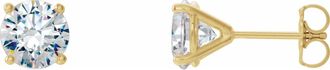 Diamond2Deal 1/2ct Lab-Grown Diamond Stud Earrings Clarity VS, Color F-G, 14k Gold