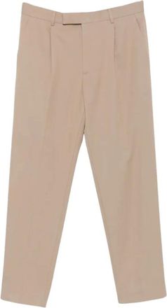 Ermenegildo Zegna Katoenen & wollen pantalon - Heren - Broeken - Beige - Maat: S Katoen