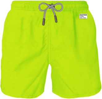 MC2 Saint Barth Man Fluo Yellow Lightweight Fabric Swim Shorts Pantone Special Edition