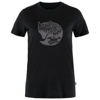 Fj&auml;llr&auml;ven Abisko Wool Fox S/S Merinoshirt f&uuml;r Damen | schwarz