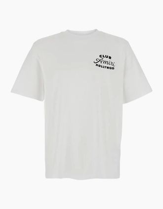 Amiri Mens Amiri Club Logo T-Shirt in White - Size: 40