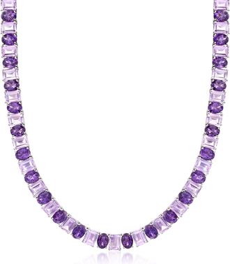 Ross-Simons Amethyst Necklace in Sterling Silver