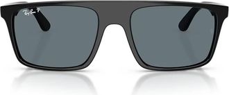 Ray-Ban Dark Blue Polarized Square Unisex Sunglasses RB2222F 901/3R 57