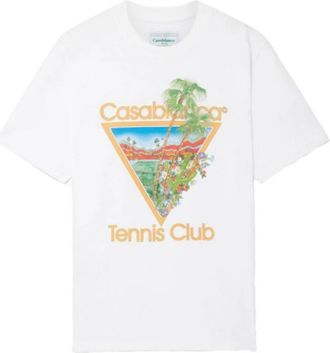 Casablanca Wit Tennis Club Icon T-shirt - Heren - T-shirts - Wit - 2XL - Katoen - Tops
