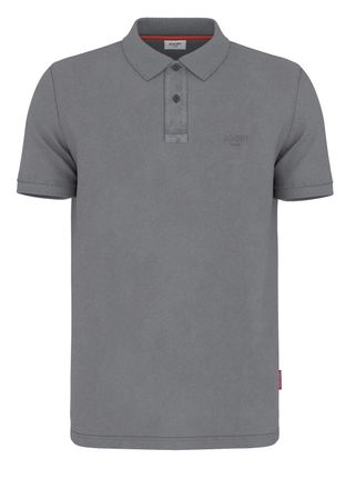 Joop Poloshirt JOOP JEANS Ambrosian, Herren, Gr. S, grau (medium grau), Jersey, Obermaterial: 95% Baumwolle, 5% Elasthan, clean, unifarben, klassisch, Rund