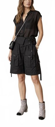 Isabel Marant Heidi Cargo Shorts In Black