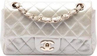 Chanel Pre-owned Mini Classic Flap Bag - Dames - Vintage Schoudertas - Geel - ONE Size - Leer - Vintage