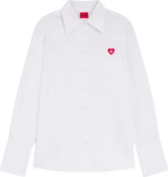 HUGO BOSS Camicia con bottoni a cuore - Bianco