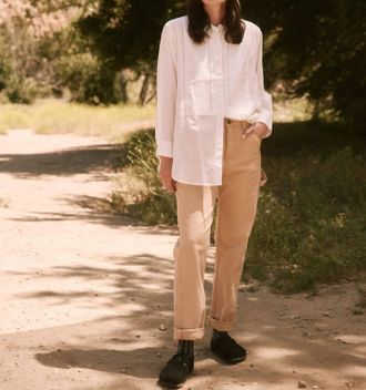The Great. The Victorian Tux Top In White