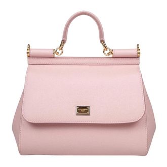 Dolce & Gabbana Handbags, female, Pink, Size: ONE SIZE Sicily Medium Bag