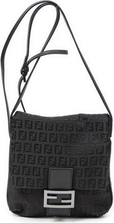 Fendi Pre-owned Womens Small Flap Crossbody Shoulder Bag - Black - One Size