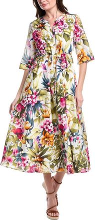 Tommy Bahama Verde Blooms Silk-Blend Maxi Dress