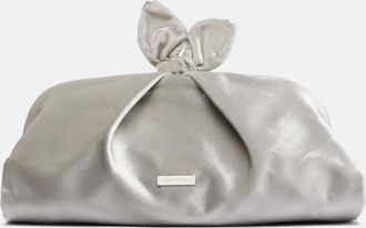 Aquazzura Bow Tie velvet clutch