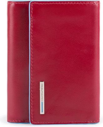 Piquadro Trifold Portemonnee- Klein - Dames - Portefeuilles - Rood - ONE Size - Leer - Accessoires