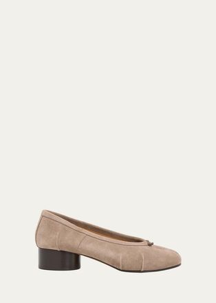 Maison Margiela 35mm Tabi Suede Ballerina Pumps