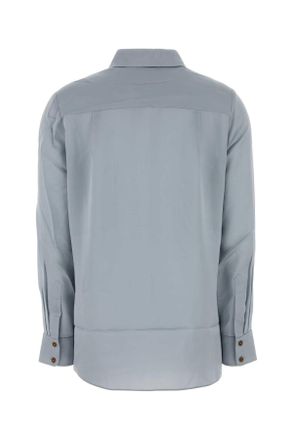 Zimmermann Powderblue Exterior: Silk Camicie Shirt