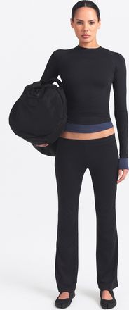 Nike Womens SKIMS Airy Low-Rise Mini Flare Pants in Black | PTPNT9506W-OBD