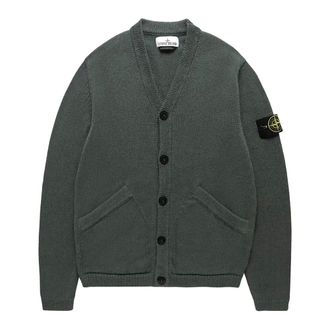 Stone Island Cardigans, male, Green, Size: XL Maglia