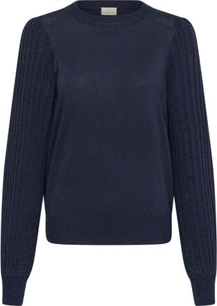 Kaffe Jersey de cuello redondo - Knitwear - Mujer - Azul - XS