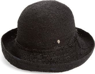 Helen Kaminski Provence 10 Packable Raffia Hat in Charcoal at Nordstrom