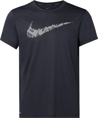 Nike Stripe Logo Printing Training Sports Short Sleeve Black DD1622-010