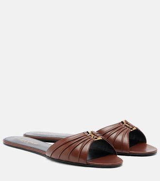 Saint Laurent Babylone leather slides