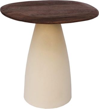 Moloo de centro D50 cm en madera marr&oacute;n y marfil