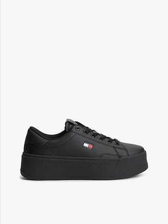 Tommy Hilfiger Platform Cupsole Trainers With Leather