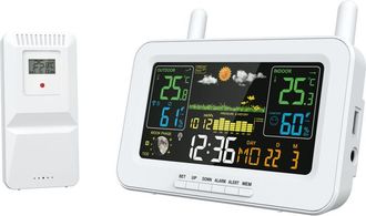 OEM Reloj Electr&oacute;nico Inteligente Con Pantalla A Color Multifuncional, Inal&aacute;mbrico, Para Interiores Y Exteriores, Con Pron&oacute;stico De Temperatura, Humedad Y