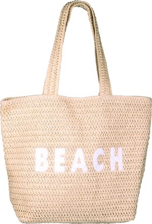 Capelli Strandtasche CAPELLI NEW YORK, Damen, Gr. B/H/T: 39cm, natural, wei&szlig;, Obermaterial: 100% Papier, Taschen Strandtasche