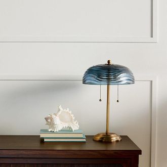 Frontgate Tayla Accent Table Lamp - Aegean Blue - Frontgate