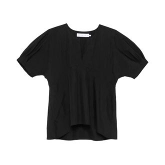Proenza Schouler Blouses, female, Black, Size: XS Tia V Neck Top