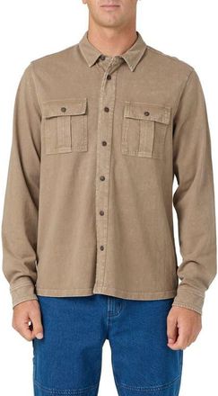 O'Neill OG Long Sleeve Cotton Button Front Shirt in Shroom at Nordstrom, Size Xx-Large