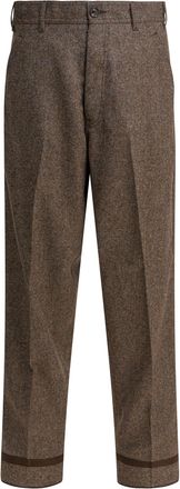 Maison Margiela Wool Pants Trousers Marrone-Uomo