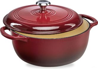 Best Choice Products 7.5 Quart Enamel Cast-Iron Dutch Oven, Heavy-Duty Cookware w/ Dual Handles, Lid