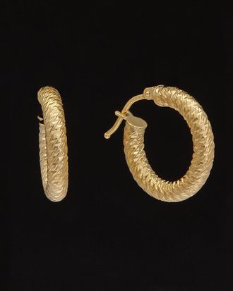 Italian Gold, Inc 14K Italian Gold Textured Hoops