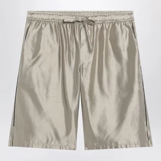 Dolce & Gabbana Bermuda beige in raso di seta
