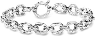Ross-Simons Sterling Silver Double-Oval Link Bracelet