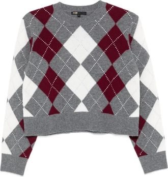 Maje Maglione a rombi - Grigio