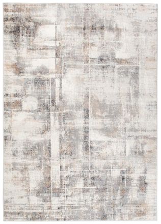 Tapiso Alfombra de sal&oacute;n comedor grafito marr&oacute;n crema abstracto 120x170