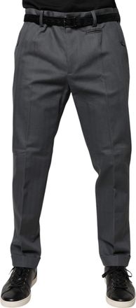 Dolce & Gabbana Gray Tapered Formal Dress Mens Pants