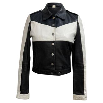 Maje Two-Tone Jacket in Black Polyester