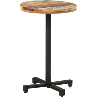 vidaXL Mesa De Bistr&oacute; Redonda Madera Maciza Reciclada &Oslash;50x75 Cm Vidaxl
