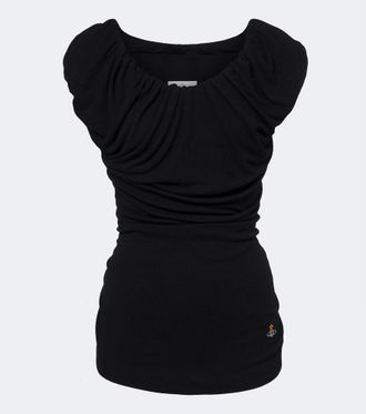 Vivienne Westwood Top Ginnie Orb de jersey drapeado