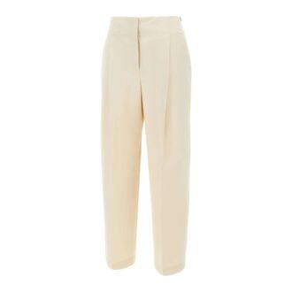 HUGO BOSS Hugo, Tapered Trousers, female, Beige, Size: XL Tapered Trousers